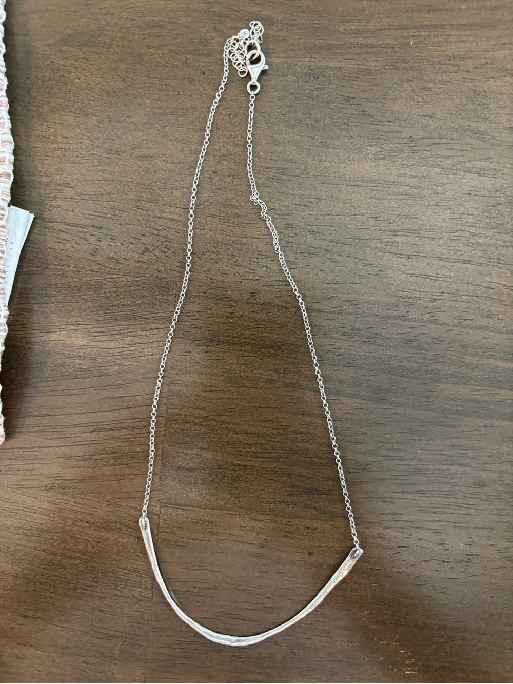 Silpada Sterling Silver Curved Bar Necklace - Silver